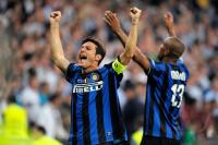 Fussball Champions League Finale: JUBEL Javier Zanetti (Inter)