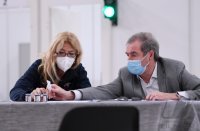 Pressekonferenz im Impfzentrum Paul Horn Arena Tuebingen