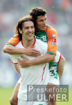 Fussball 1. Bundesliga: Bremen - Hamburg, Jubel KRSTAJIC und VALDEZ