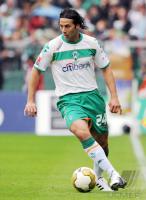 FUSSBALL 1. BUNDESLIGA: Bremen, PIZARRO Einzelaktion