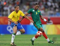 FUSSBALL  Olympia 2008   Viertelfinale  Maenner   Brasilien - Kamerun