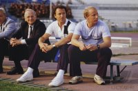 Fussball UdSSR - Deutschland: Beckenbauer, Vogts
