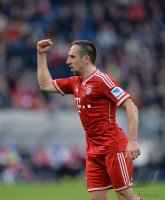 Fussball  1. Bundesliga  13/14: JUBEL Franck Ribery (FC Bayern Muenchen)