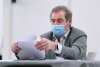 Pressekonferenz im Impfzentrum Paul Horn Arena Tuebingen