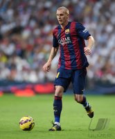 Fussball Primera Division El Clasico 14/15: Jeremy Mathieu (Barca)