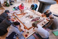 Erntedankteppich 2025 in der St. Martin Kirche in Hirrlingen (Kreis Tuebingen)