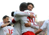FUSSBALL SERIE A:  JUBEL Clarence Seedorf, Pato (AC Mailand)