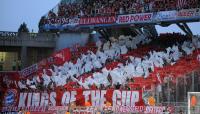 FUSSBALL  International CHL 09/10: Choreographie  FC Byern Fans