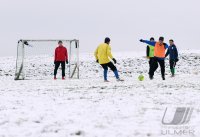 Fussball Schmuckbild Bolzplatz bei Schnee 20.01.2018