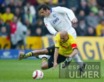 Fussball 1. Bundesliga: Dortmund - Bochum, Zweikampf
