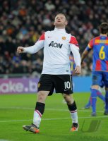 Fussball CHL  Saison 2011/2012:  Enttaeuscht Wayne Rooney  (Manchester United FC)