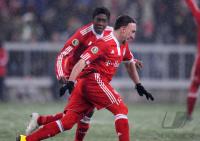 Fussball DFB Pokal : JUBEL mit Franck Ribery und David Alaba (FCB)
