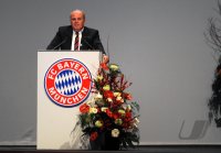Fussball 1. Bundesliga : Praesident Uli Hoeness (FC Bayern Muenchen)