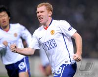 FUSSBALL  International CHL 09/10  : Paul Scholes (Manu)
