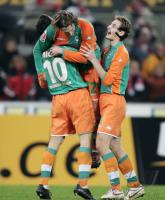 Fussball 1. Bundesliga: Koeln - Bremen, Jubel Bremen