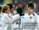 Fussball 1. Bundesliga: Leverkusen - Muenchen, Jubel FCB