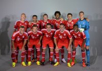 Fussball 1. Bundesliga 2013/2014:  Fototermin beim  FC Bayern Muenchen