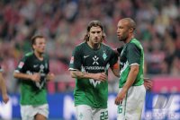 Fussball 1. Bundesliga  Saison 2010/2011: FC Bayern Muenchen - Werder Bremen