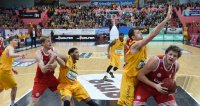 Basketball 1. Bundesliga 14/15 Hauptrunde:  Walter Tigers Tuebingen  - FC Bayern Muenchen