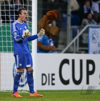 Fussball DFB Pokal Viertelfinale 13/14: JUBEL Torwart Diego Benaglio (VfL Wolfsburg)
