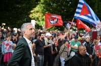 Gegendemo zum Streitgespraech OB Palmer und AfD Landesvorsitzender Frohnmaier in Tuebingen