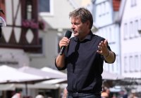 Politik, Wahlkampf Buendnis 90/Die Gruenen: Gruenen Bundesvorsitzender Robert Habeck