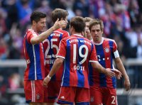 Fussball 1. Bundesliga Saison 14/15: FC Bayern Muenchen - Eintracht Frankfurt