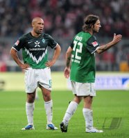 Fussball 1. Bundesliga  Saison 2010/2011: FC Bayern Muenchen - Werder Bremen