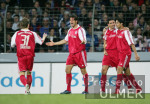 Fussball DFB Pokal: Bielefeld - Muenchen, Jubel Bayern n. 0:1