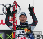 SKI  WM 2003  St.Moritz Herren Super G JUBEL; Sieger Stephan Eberharter (AUT)