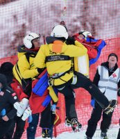 Ski Alpin Kitzbuehel 2016 Abfahrt Sturz Hannes Reichelt (AUT)