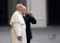 Rom, Staatschef Napolitano (Italien) empfaengt Papst Franziskus