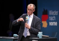 Wahlkampftour mit Kanzlerkandidat der Union, Friedrich Merz