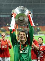 Fussball CHL  FINALE 2008 VAN DER SAR  (ManU) mit CHL Pokal