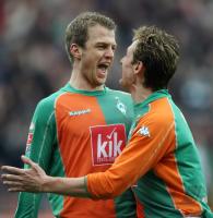Fussball 1. Bundesliga: Bremen - Bayern, Jubel Bremen n. 2:0