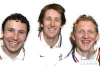 Mark VAN BOMMEL (links) , Edwin VAN DER SAR (mitte) and Dirk KUYT (re, alle Holland)