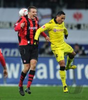 Fussball 1. Bundesliga : Alexander Maier (li, Eintracht Frankfurt) gegen Antonio da Silva (re, Borussia Dortmund)
