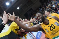 Basketball 1. Bundesliga 14/15 Hauptrunde:  Walter Tigers Tuebingen - TBB Trier