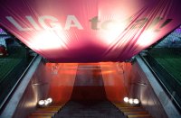 Fussball 1. Bundesliga, Saison 2012/2013:  Der Spielertunnel der Allianz Arena