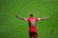 Fussball 1. Bundesliga : JUBEL Arjen Robben (FC Bayern Muenchen)