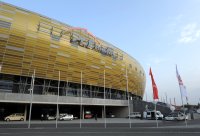 Fussball International EM 2012 : Uebersicht der PGE Arena , EM Stadion von Danzig