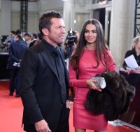 Fussball International  FIFA Ballon d Or 2015: Lothar Mattaeus (Deutschland) mit Frau Anastasia Klimko