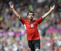 FUSSBALL Olympia 2012 Maenner: JUBEL MOHAMED SALAH (Aegypten)