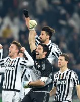 FUSSBALL SERIE A 2015/2016: JUBEL Torwart Gianluigi Buffon (Juventus Turin)