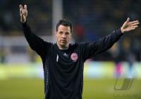 Fussball WM-Qualifikation: JUBEL Sorensen  (Daenemark)