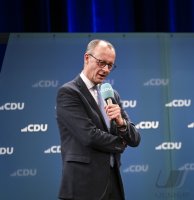Wahlkampftour mit Kanzlerkandidat der Union, Friedrich Merz