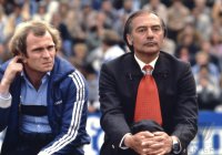 Fussball Uli Hoeness, Pal Csernai (FC Bayern)
