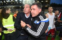 Fussball, 1. Bundesliga  Saison 2014/2015 Relegation: Karlsruher SC - Hamburger SV