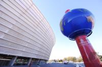 FUSSBALL WM 2010  Vorbereitung auf das erste Spiel in Kapstadt