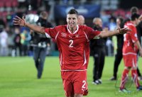 Fussball U21-EURO 2011 Halbfinale:  JUBEL Philippe Koch (Schweiz)